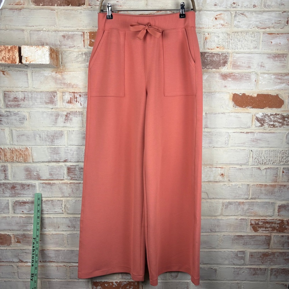 NWT Spanx AirEssentials French Rib Wide Leg Pants Clay M Coastal Minimalist Chic